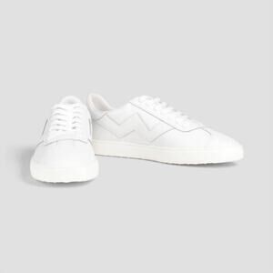 Stuart Weitzman Daryl Leather Lace Up Low Top Sneaker Size 10 Women's